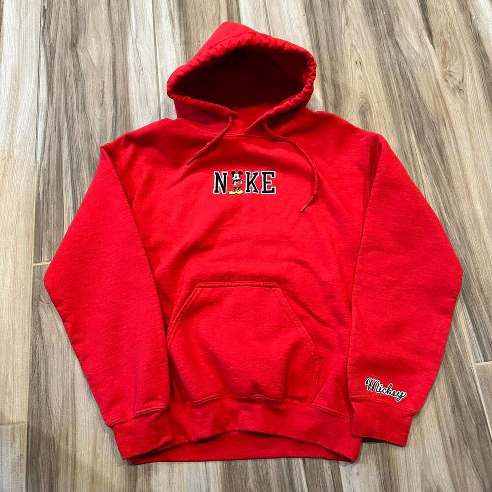 Gildan Nike Mickey Mouse Men's Red Hoodie